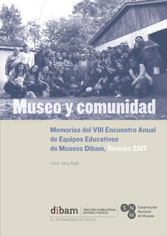 Portada Museo y comunidad. Títulos sobre foto de grupo