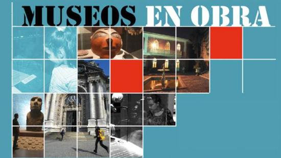 Cuadros con fotografías de varios museos chilenos.