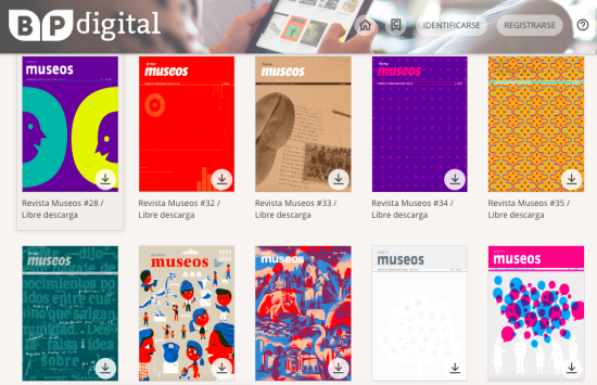 Portadas de la revista Museos se despliegan en página de la BPDigital.