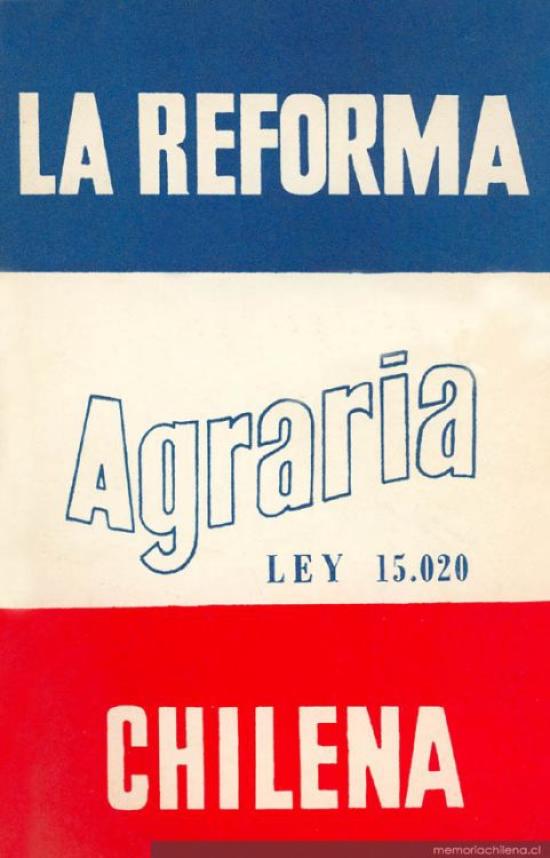 afiche creado para difundir la ley de la Reforma Agraria