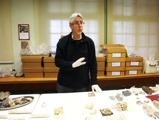 Visita de paleontólogo al Museo Regional de la Araucanía