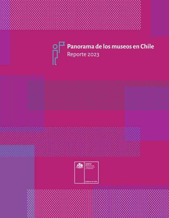 Título de la publicación en letras blancas sobre fondo en trama colores magenta, violeta y azulino